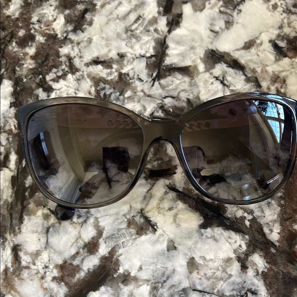 CHANEL Black Sunglasses Contemporary Design